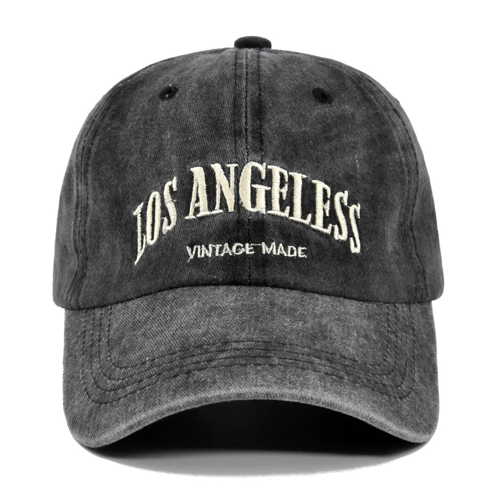 Los Angeless Vintage Washed Baseball Cap – Unisex Hip - Hop Style with Sun Protection - My Wear Clothing Co