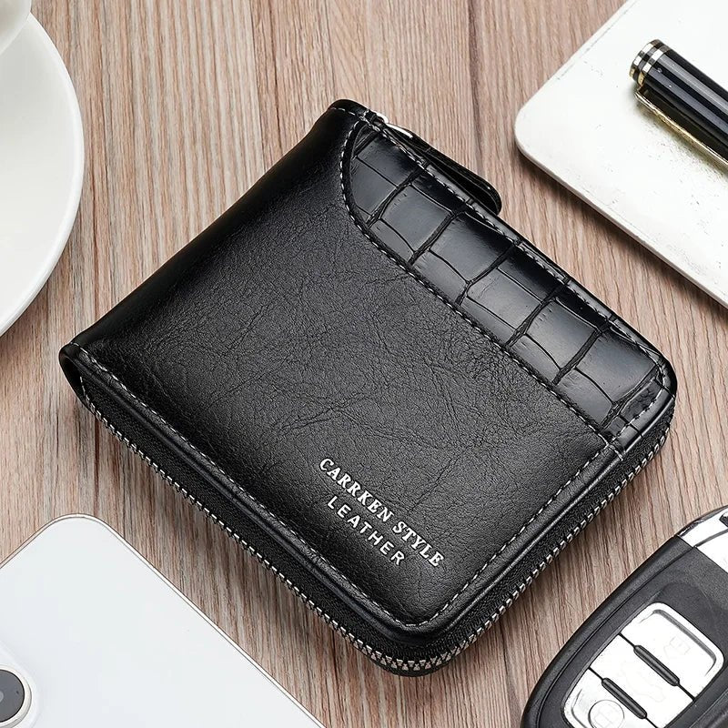 Luxury PU Leather Wallet – Zipped, Secure, Built for the Everyday - My Wear Clothing Co