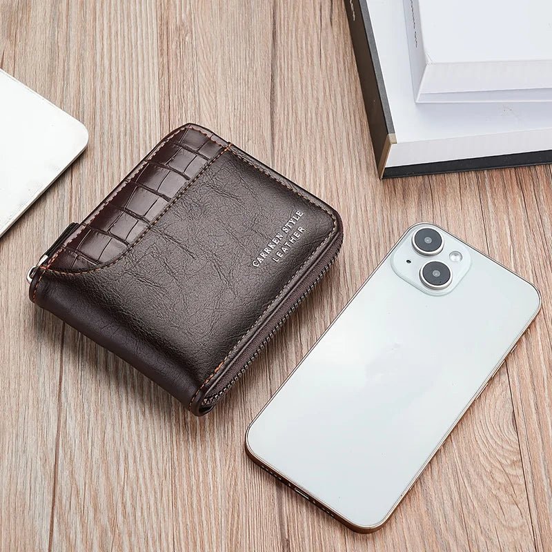 Luxury PU Leather Wallet – Zipped, Secure, Built for the Everyday - My Wear Clothing Co