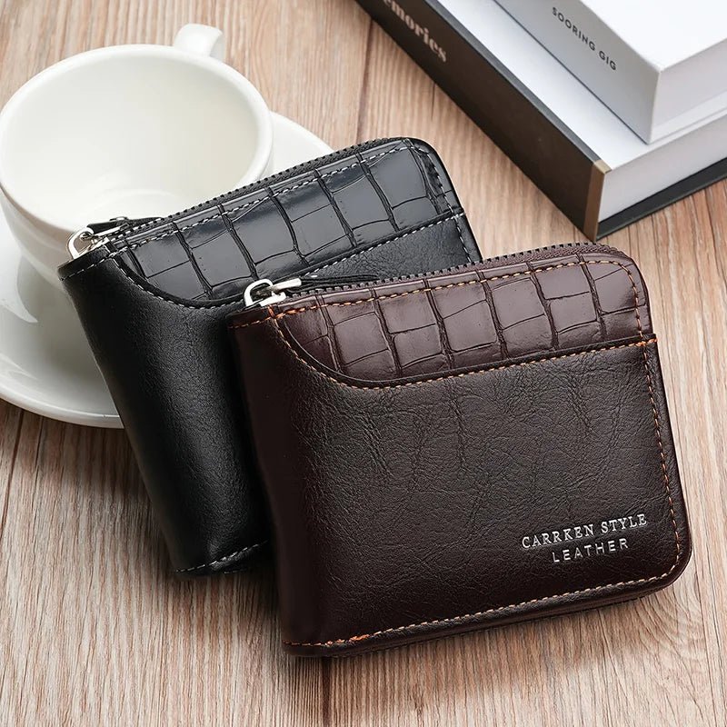 Luxury PU Leather Wallet – Zipped, Secure, Built for the Everyday - My Wear Clothing Co