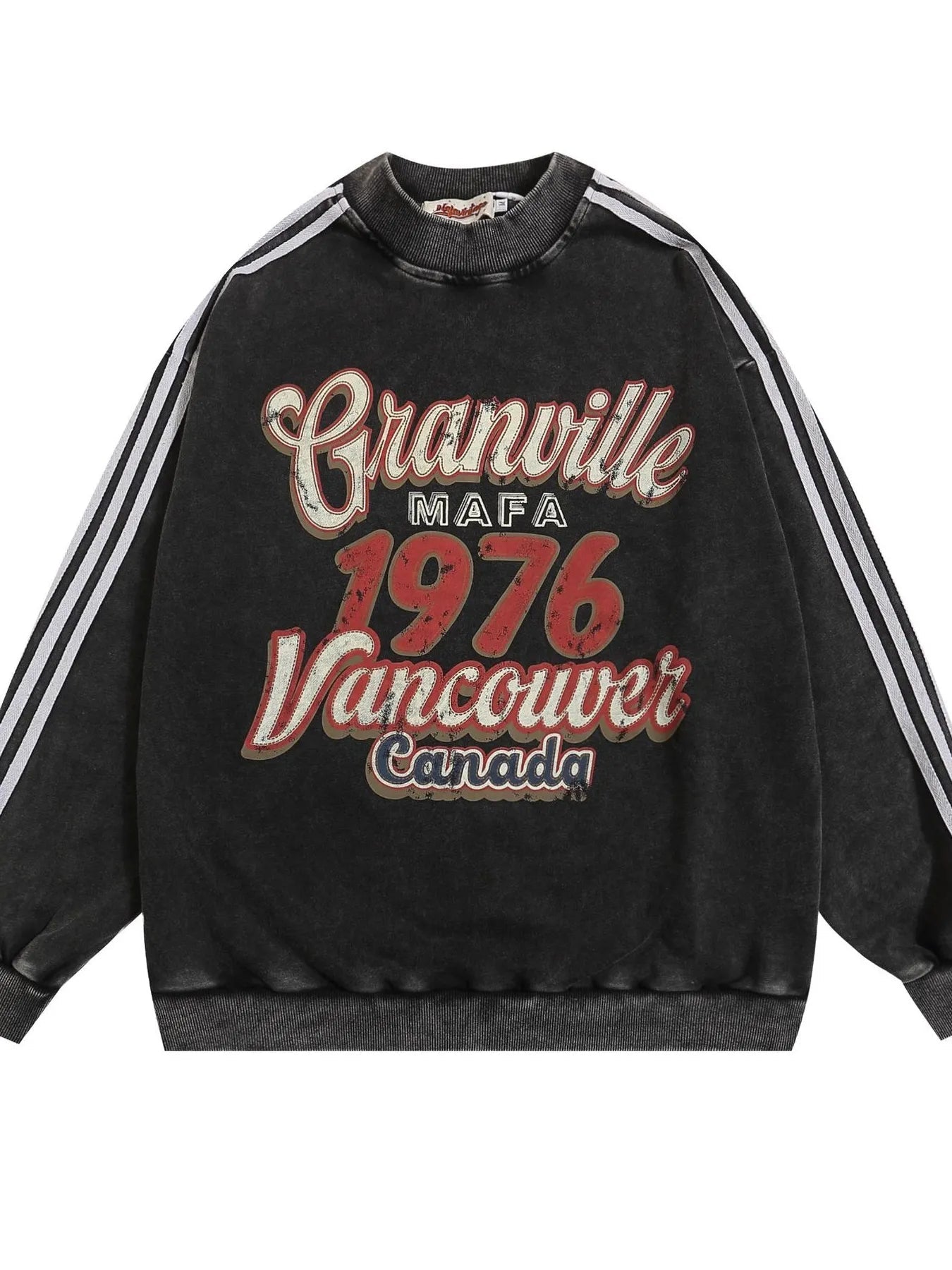 Men's 1976 Graphic Striped Long Sleeve Sweatshirt - My Wear Clothing Co