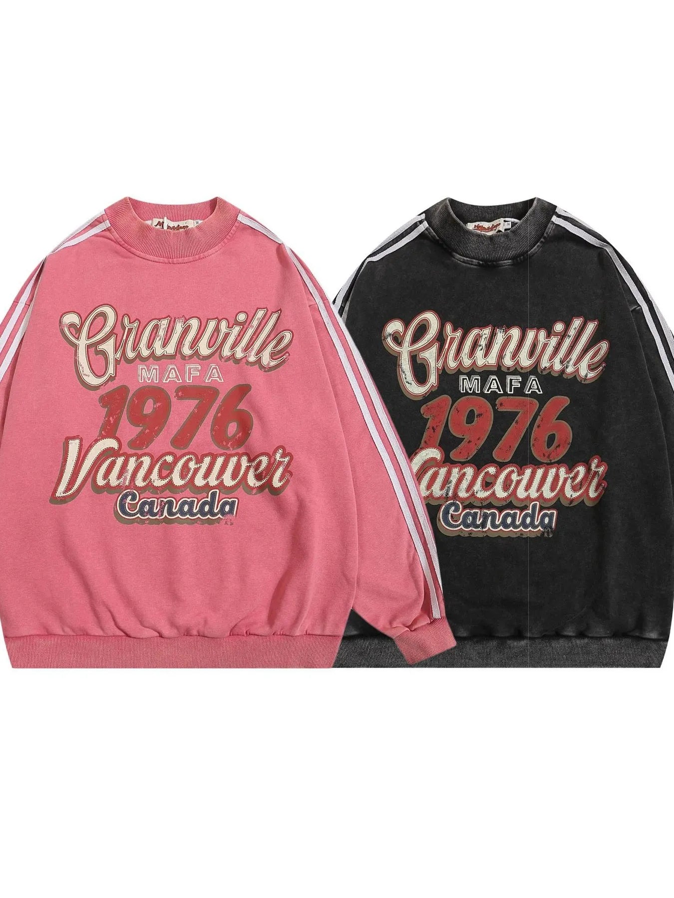 Men's 1976 Graphic Striped Long Sleeve Sweatshirt - My Wear Clothing Co