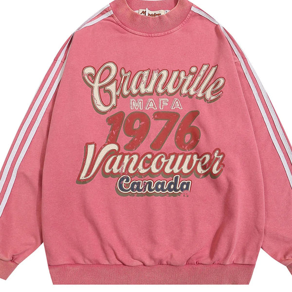 Men's 1976 Graphic Striped Long Sleeve Sweatshirt - My Wear Clothing Co