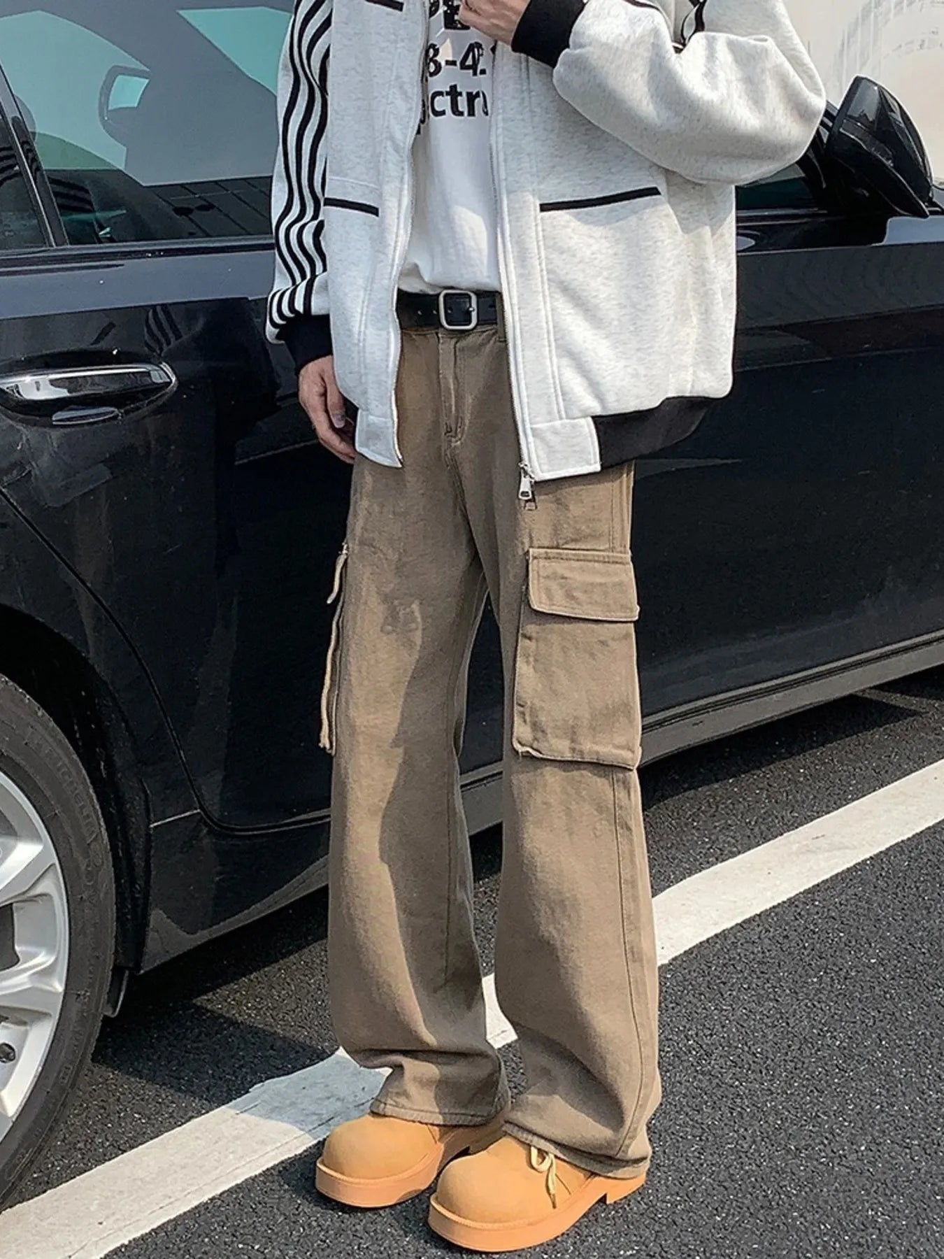 Men’s Brown Loose Fit Cargo Pants – Multi - Pocket, Size Inclusive (S–3XL) - My Wear Clothing Co