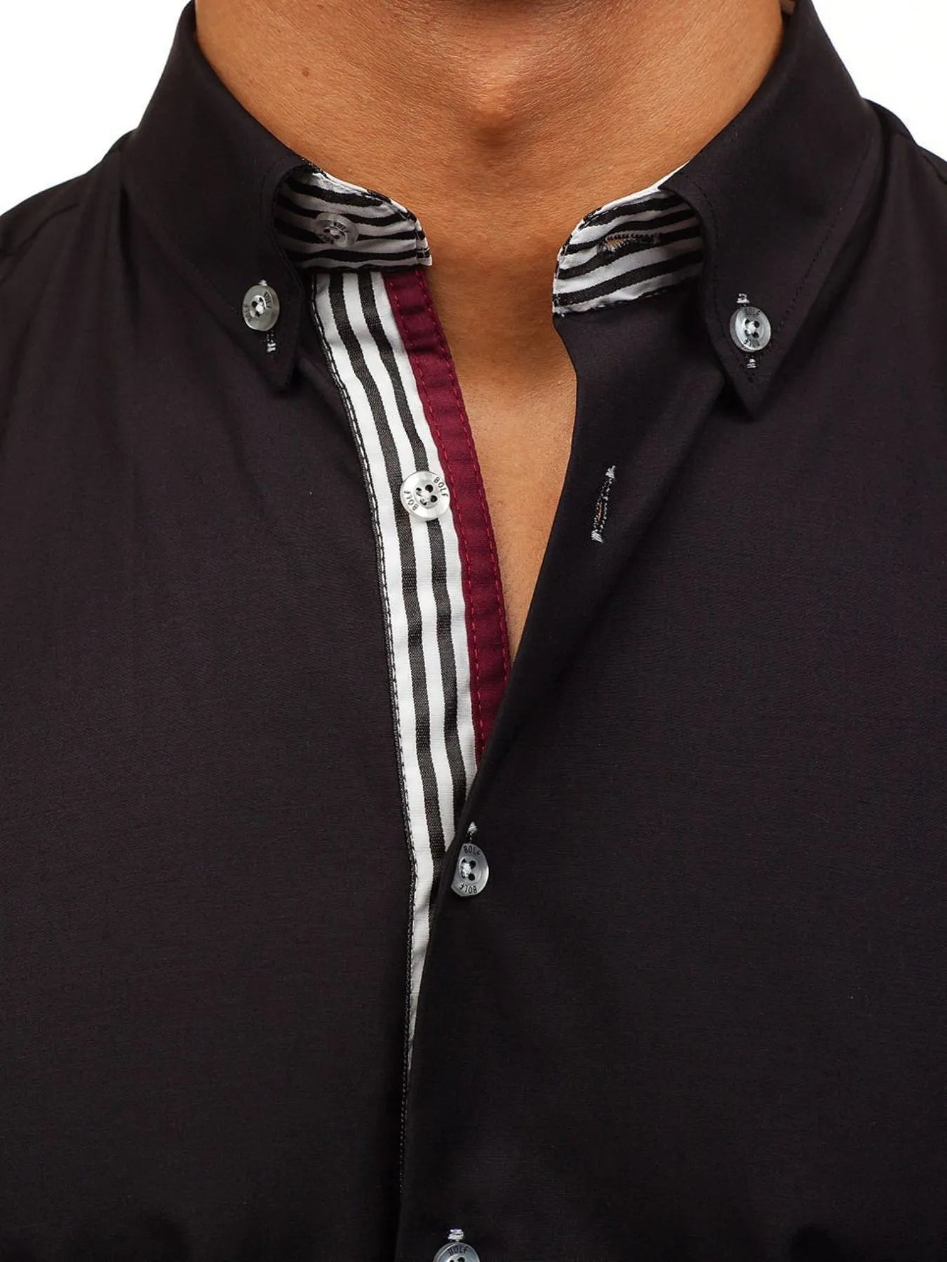 Men's Button - Down Shirt with Striped Detail - My Wear Clothing Co