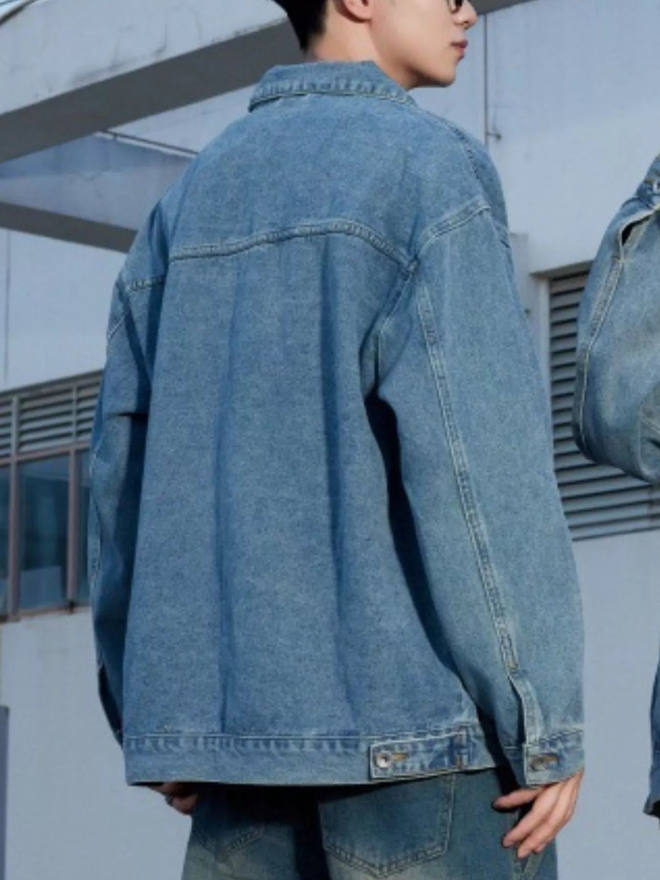 Men's Button Up Long Sleeve Denim Jacket - My Wear Clothing Co