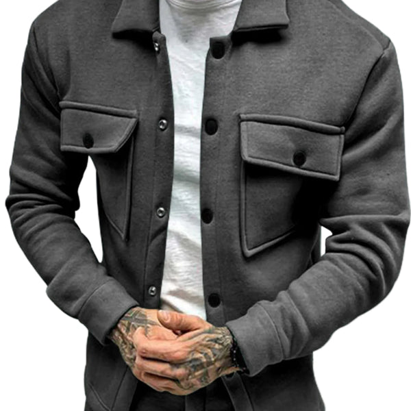 Men's Button - Up Long Sleeve Jacket (S–3XL) – Clean Cut, Everyday Ready - My Wear Clothing Co