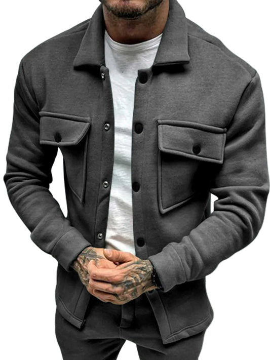 Men's Button - Up Long Sleeve Jacket (S–3XL) – Clean Cut, Everyday Ready - My Wear Clothing Co