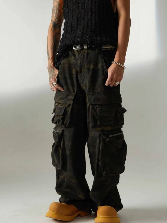 Men's Camo Multi - Pocket Cargo Pants - My Wear Clothing Co