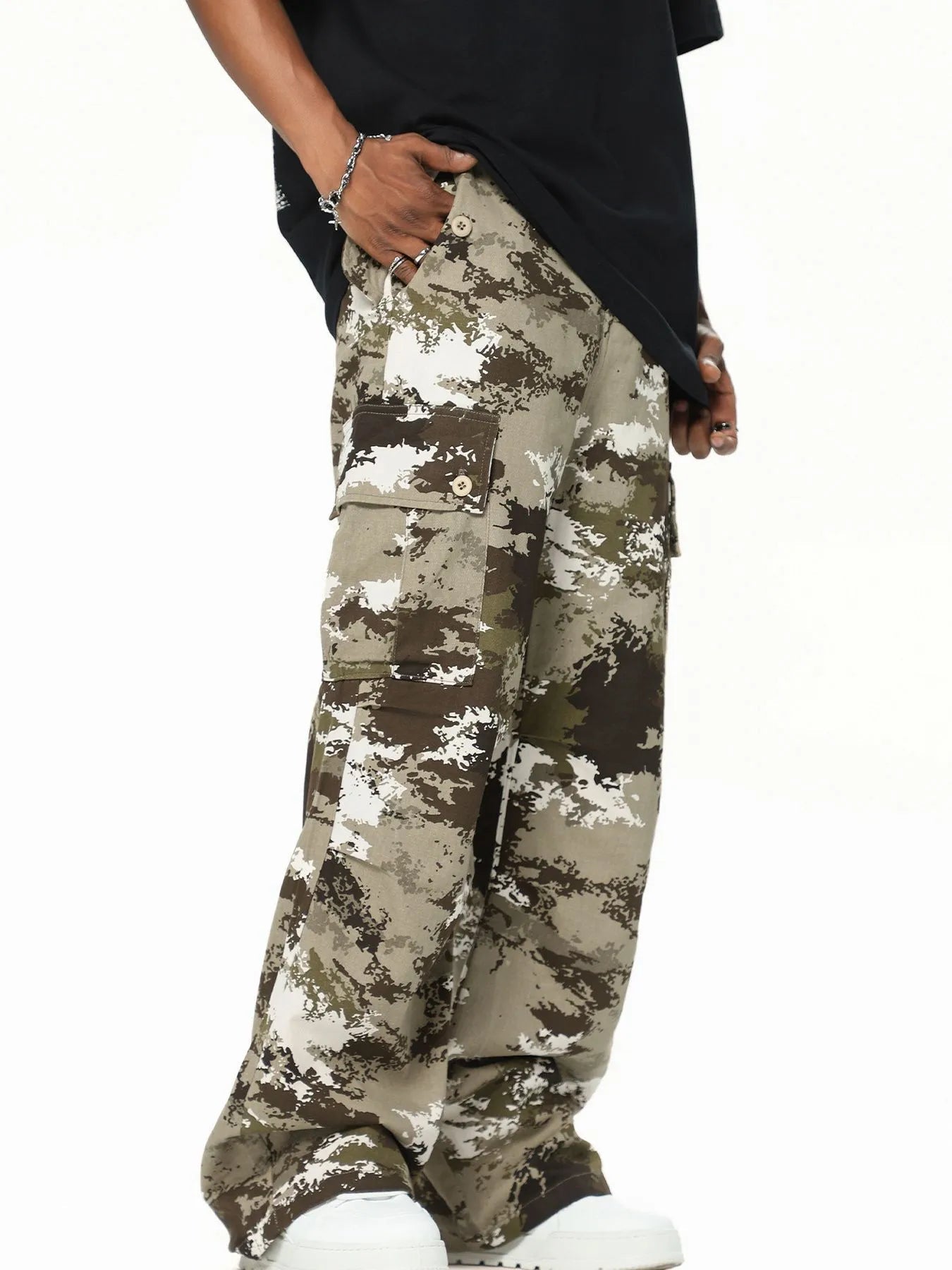 Men's Camouflage Cargo Pants (S–XL) – Wide Leg, All - Terrain Style - My Wear Clothing Co