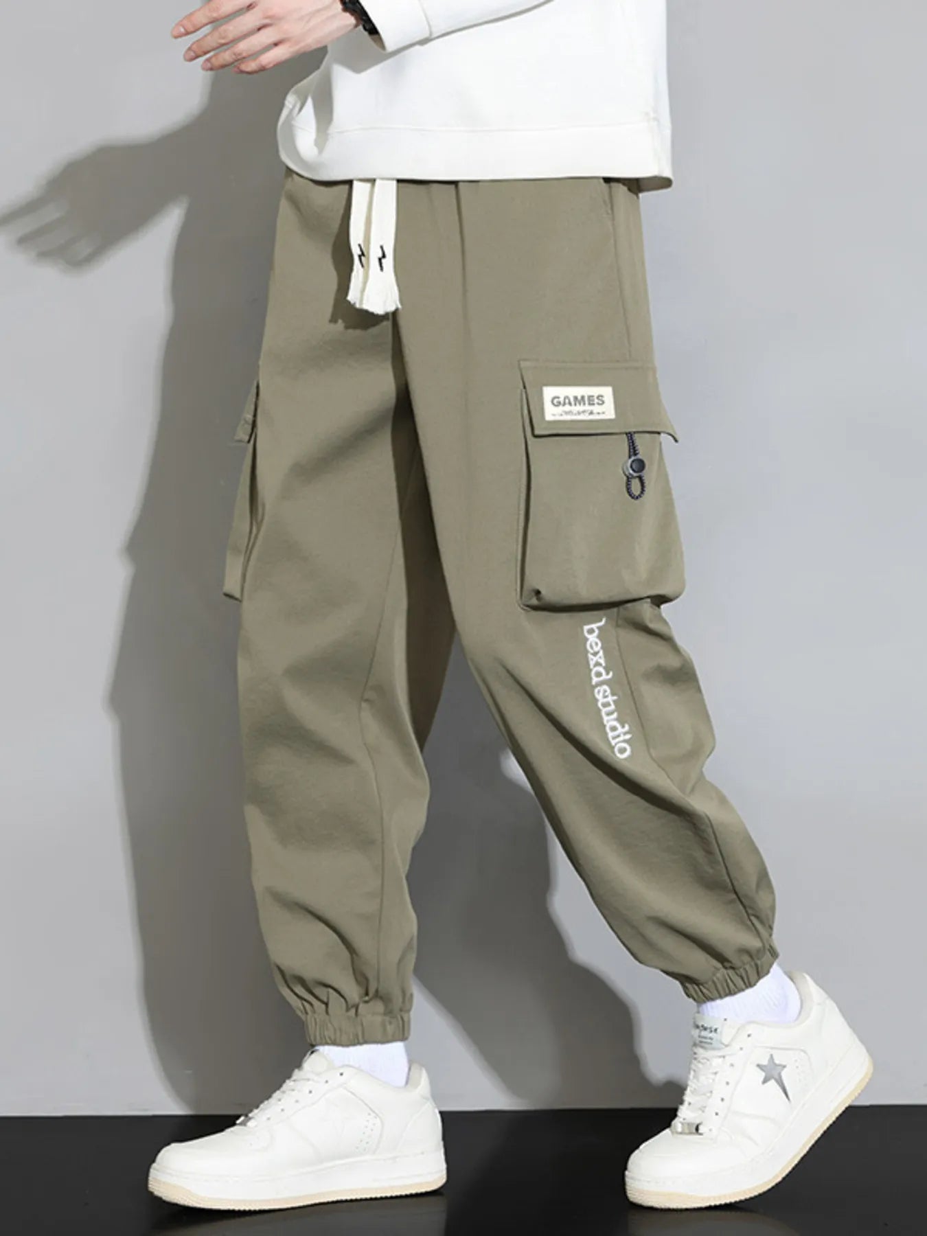 Men's Casual Cargo Pants with Drawstring – Everyday Utility, Relaxed Fit - My Wear Clothing Co