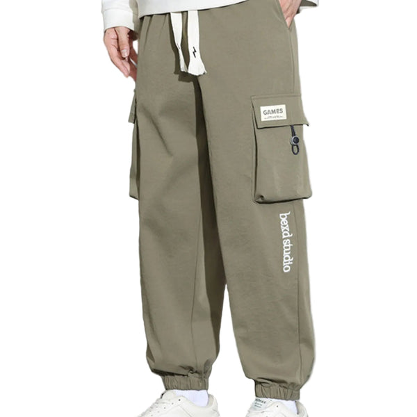 Men's Casual Cargo Pants with Drawstring – Everyday Utility, Relaxed Fit - My Wear Clothing Co