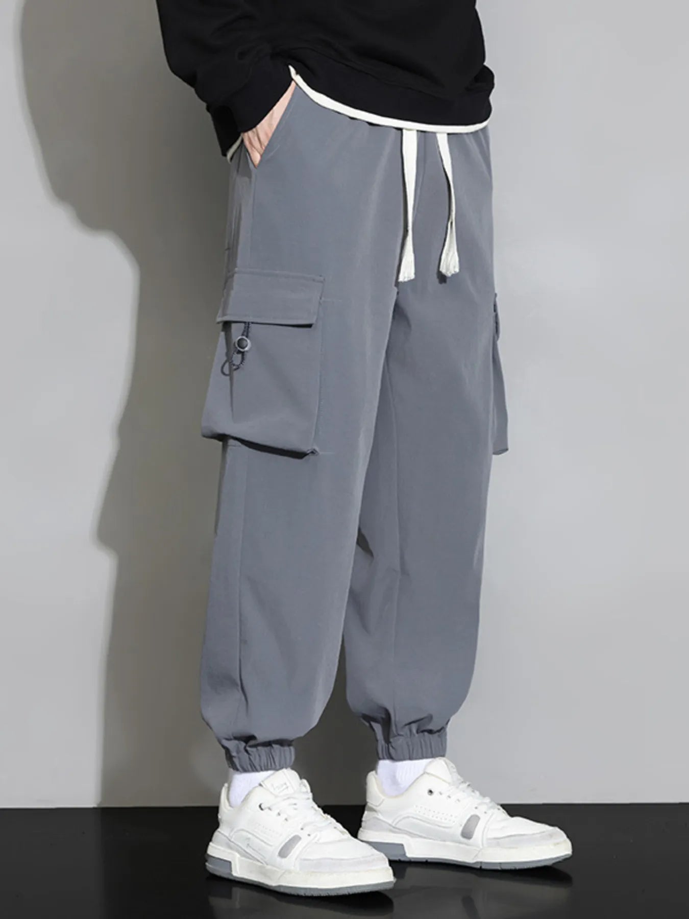Men's Casual Cargo Pants with Drawstring – Everyday Utility, Relaxed Fit - My Wear Clothing Co