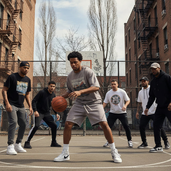 Gray shorts worn by a person on a beige background