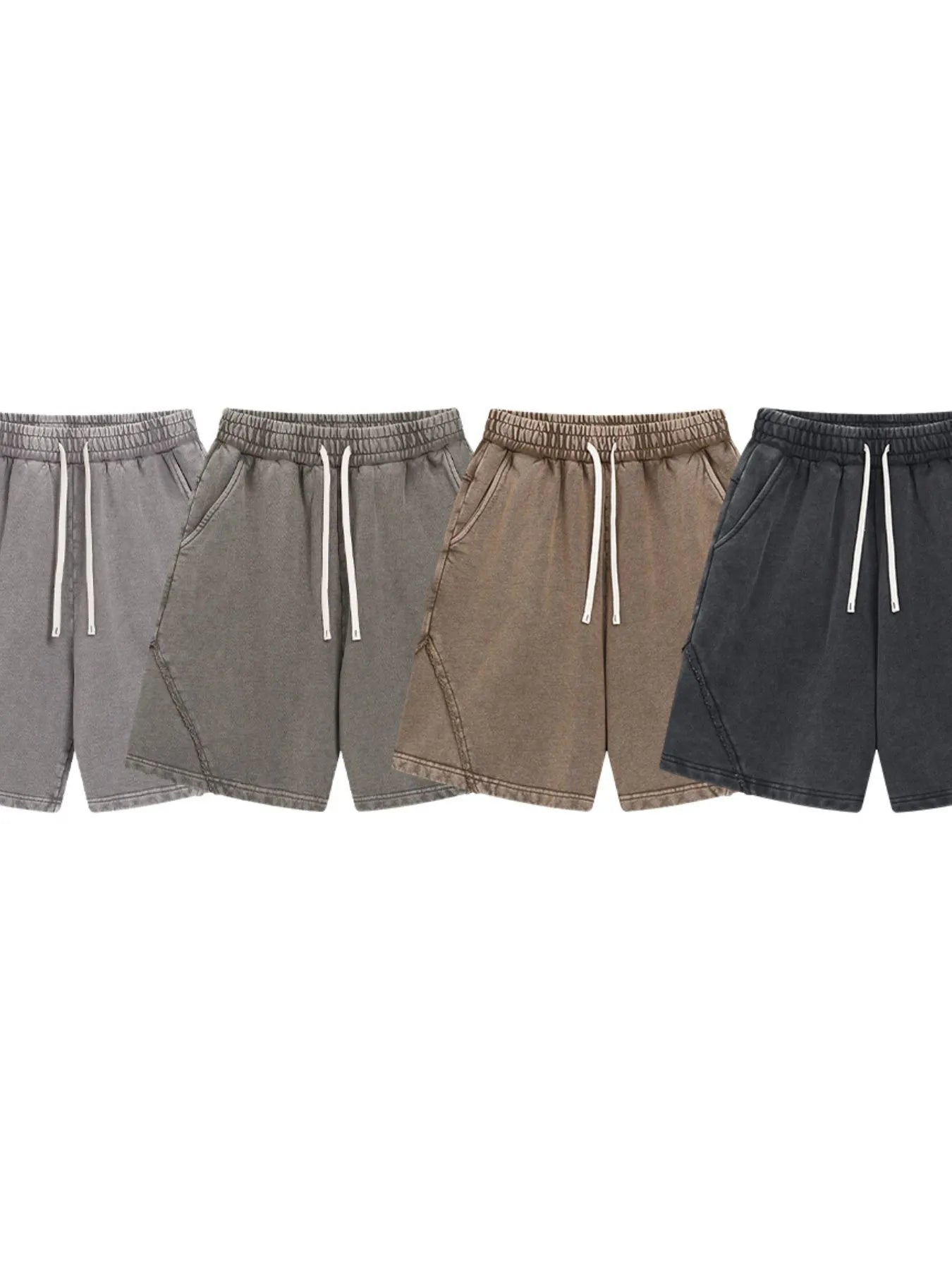 Men's Casual Drawstring Washed Shorts - My Wear Clothing Co
