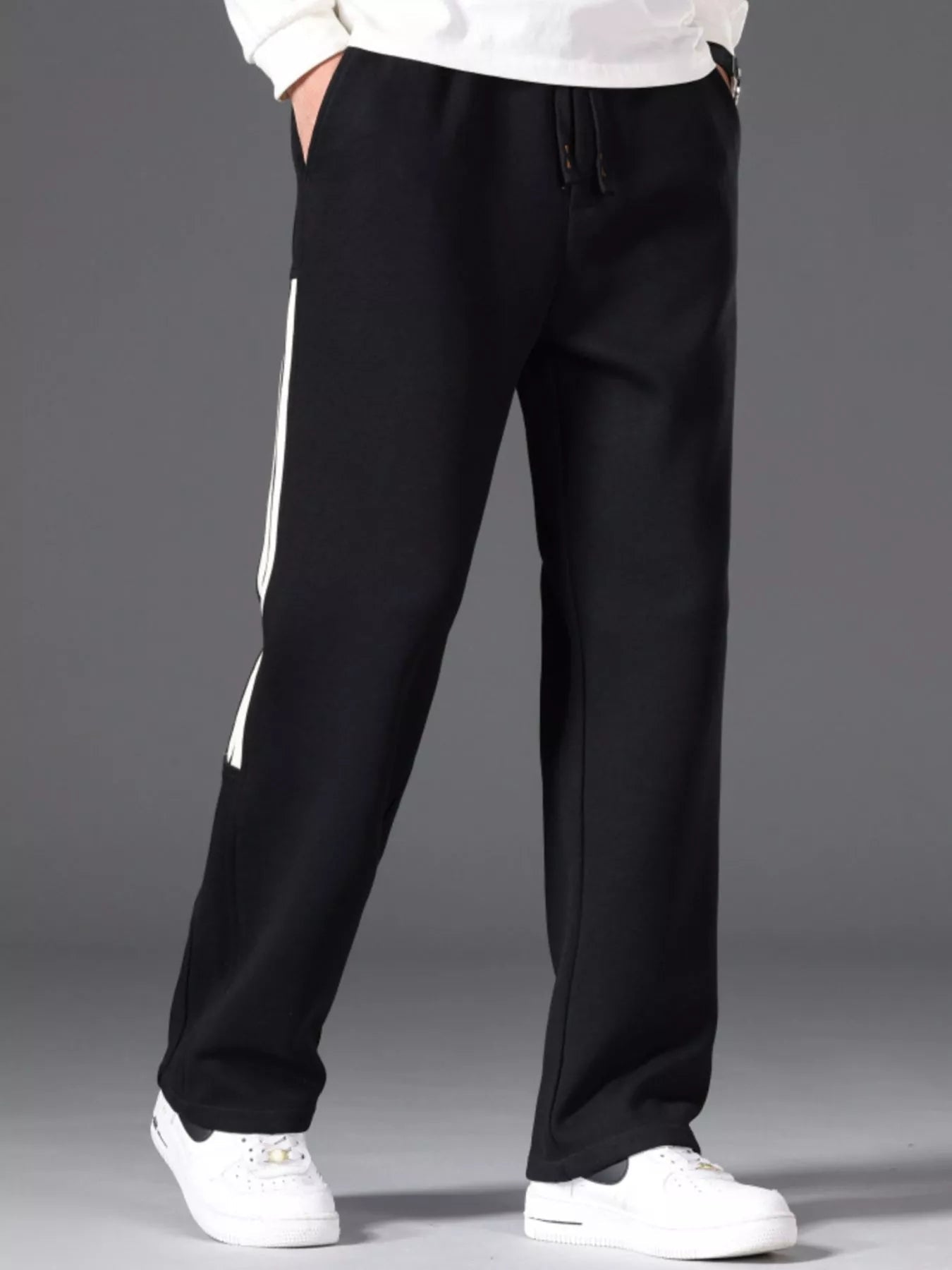 Men's Casual Striped Wide Leg Pants - My Wear Clothing Co