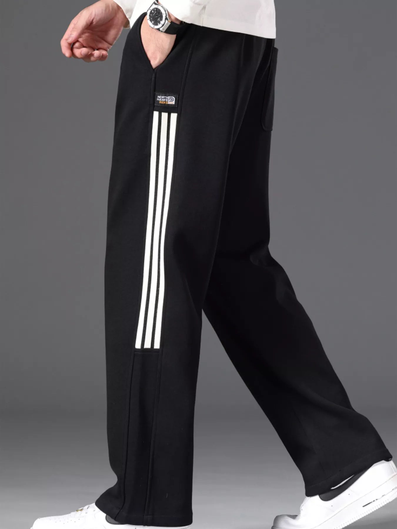 Men's Casual Striped Wide Leg Pants - My Wear Clothing Co