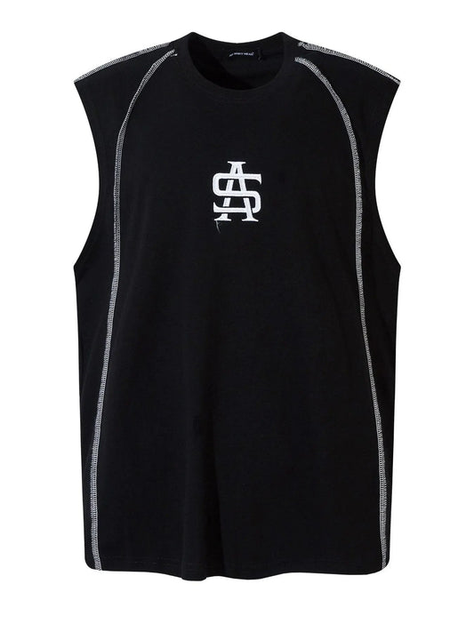 Men's Contrast Trim Round Neck Tank - My Wear Clothing Co