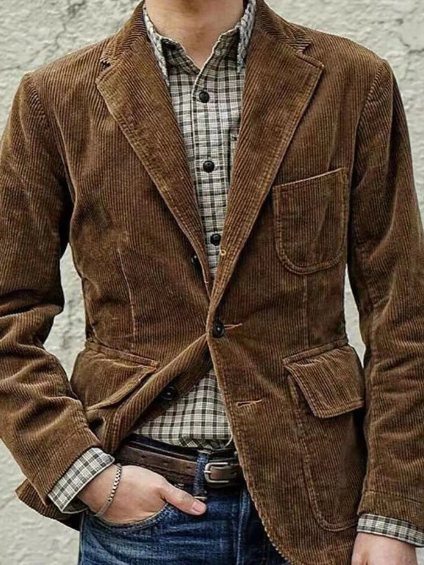Men's Corduroy Blazer (S–4XL) – Texture Meets Tailoring - My Wear Clothing Co