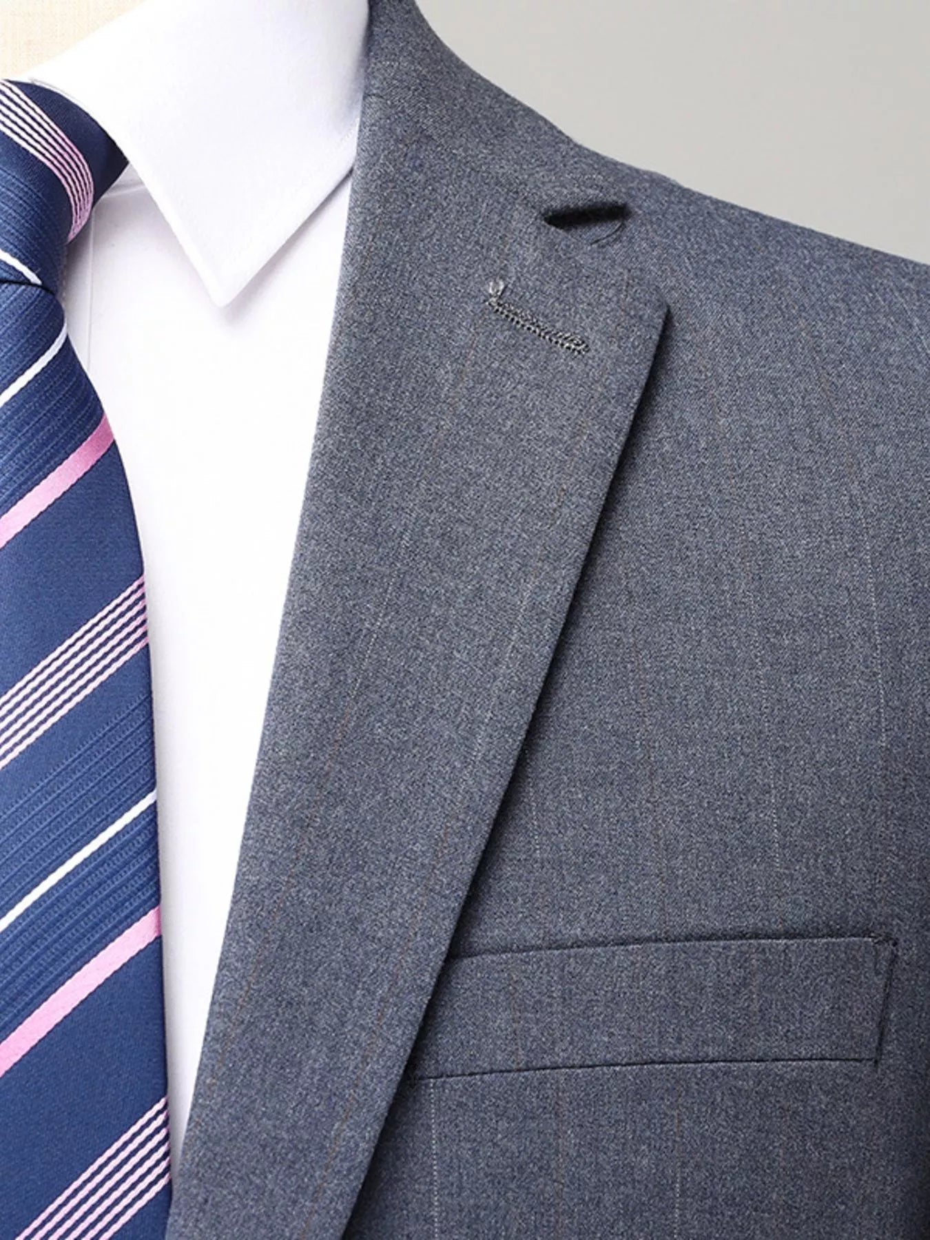 Men’s Dark Grey Lapel Collar Blazer & Pants Suit Set - My Wear Clothing Co