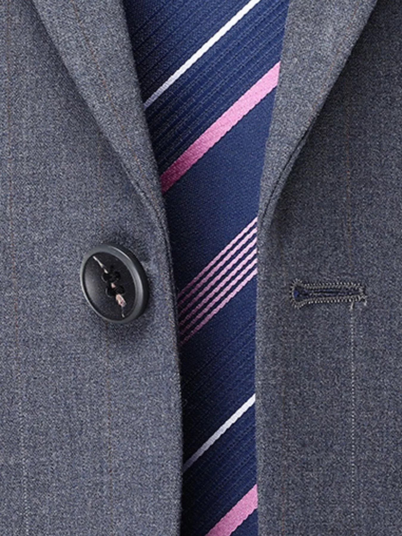 Men’s Dark Grey Lapel Collar Blazer & Pants Suit Set - My Wear Clothing Co