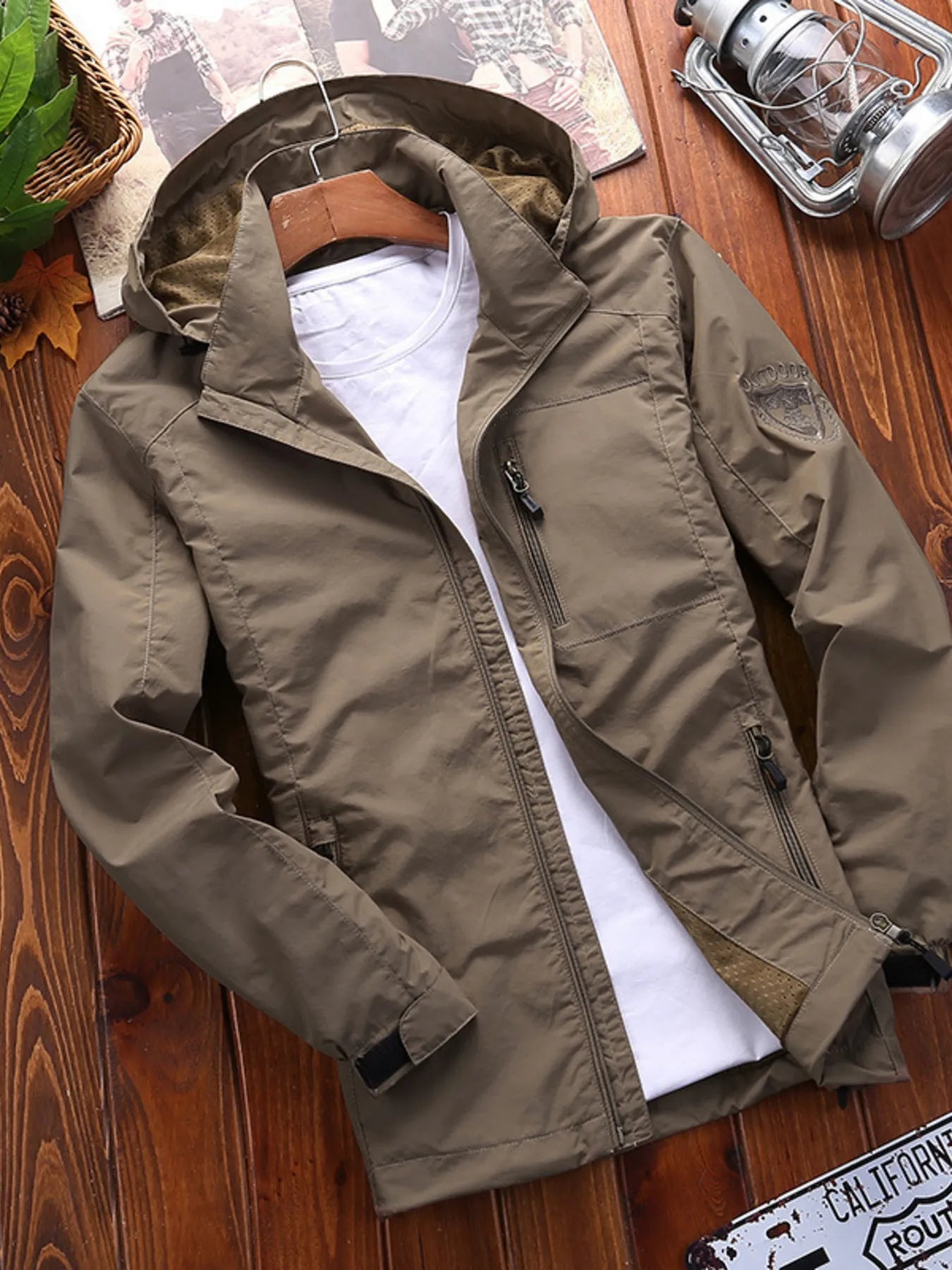 Men's Designer Lightweight Hooded Windproof Outdoor Jacket - Wear It Your Way - My Wear Clothing Co
