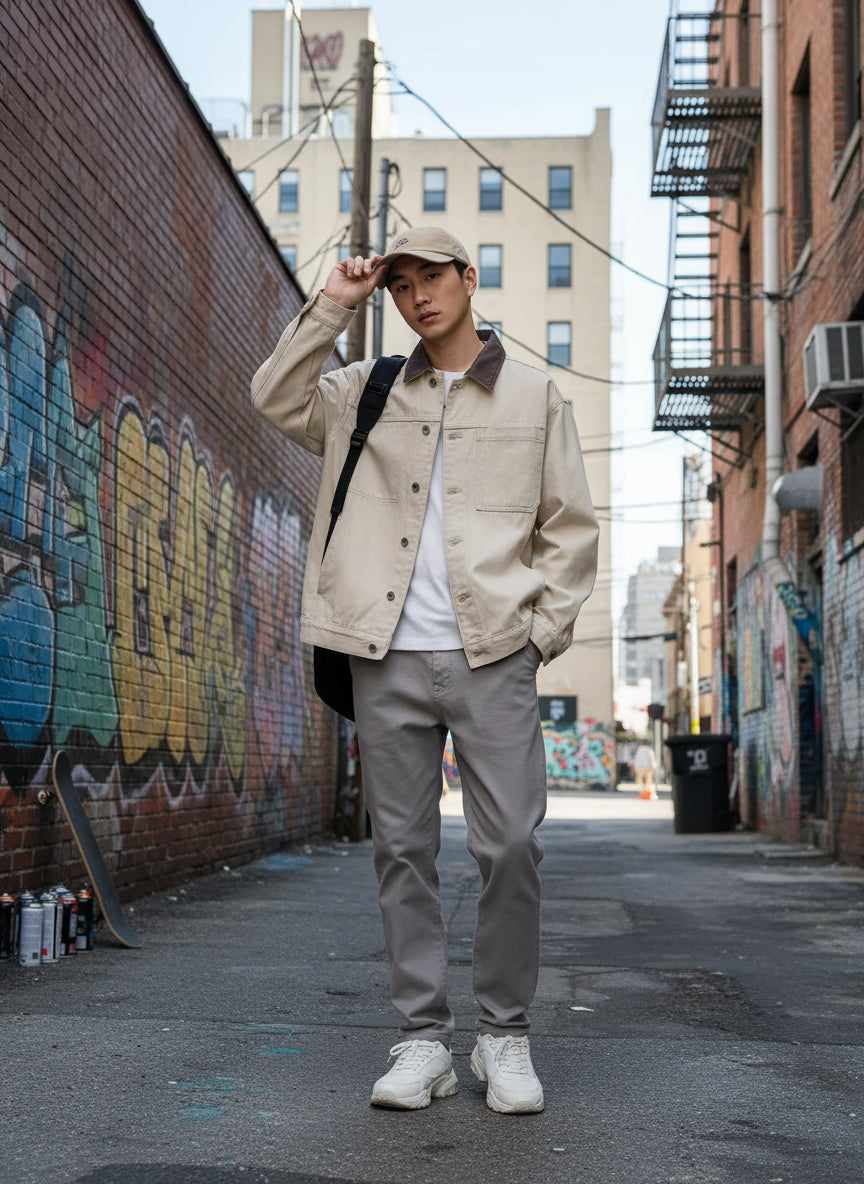 Men's Designer Two - Tone Collar Casual Jacket – Wear It Your Way - My Wear Clothing Co