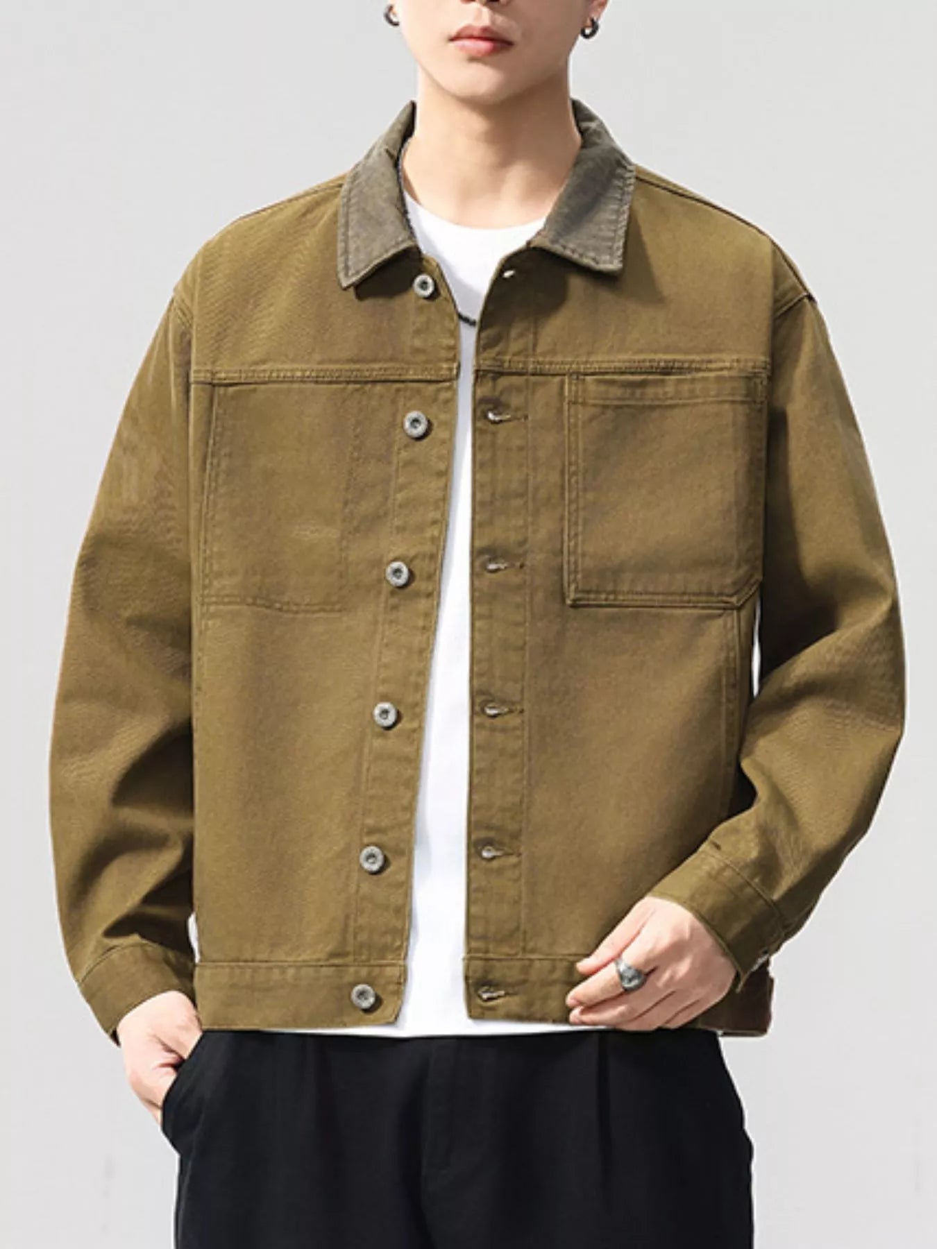 Men's Designer Two - Tone Collar Casual Jacket – Wear It Your Way - My Wear Clothing Co