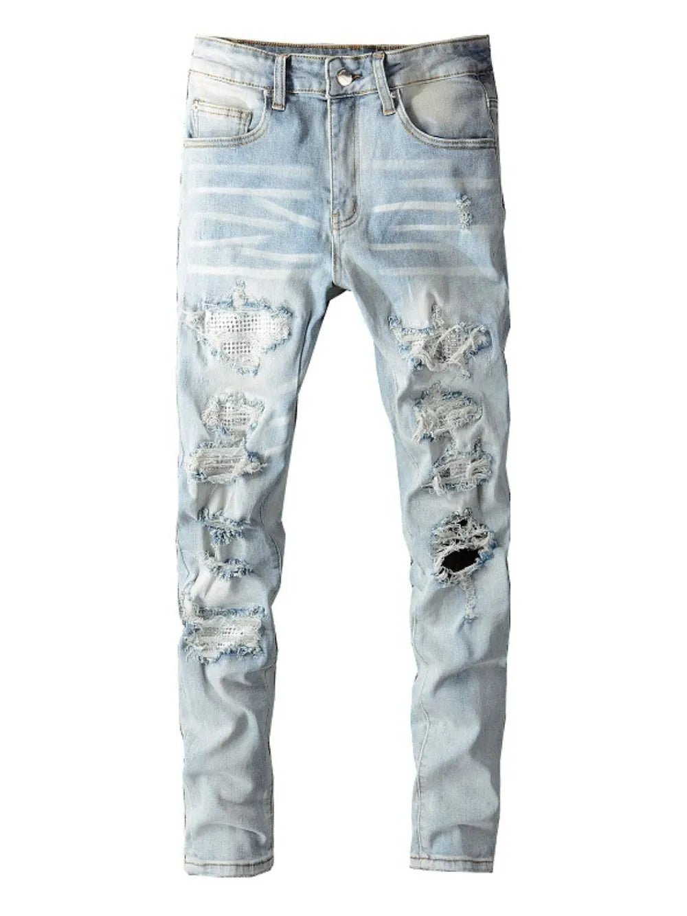 Men's Distressed Denim Jeans with Pockets – Rugged Style, Everyday Function - My Wear Clothing Co