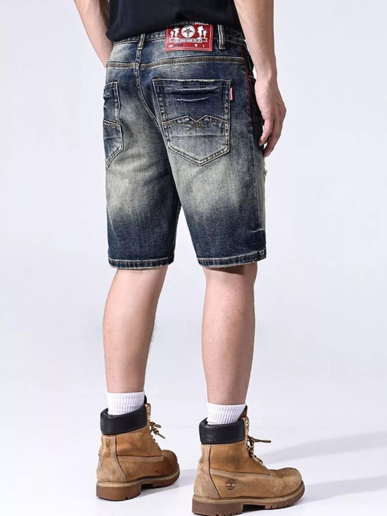 Men's Distressed Denim Shorts - Made to move - My Wear Clothing Co