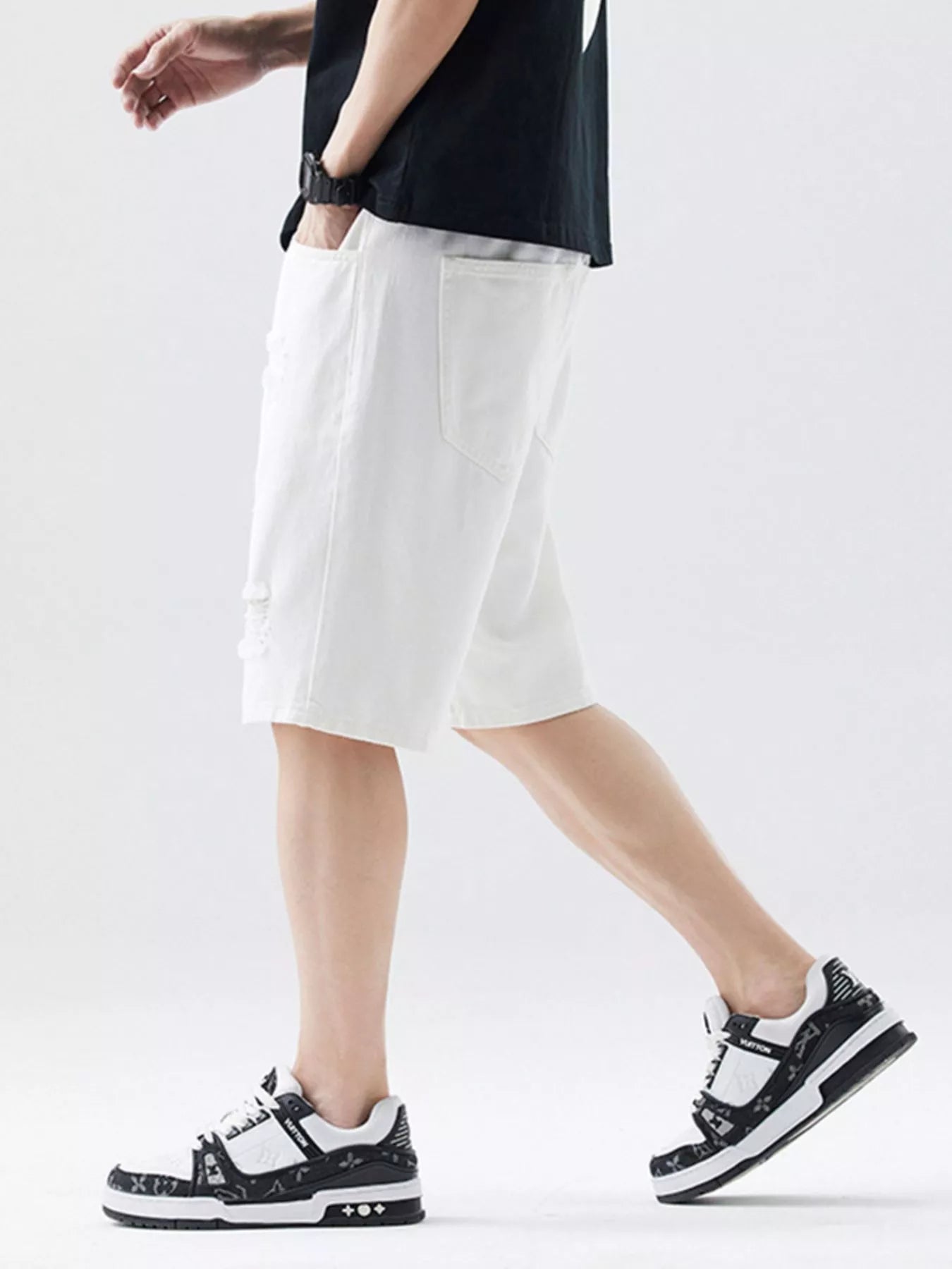 Men's Distressed Denim Shorts - My Wear Clothing Co