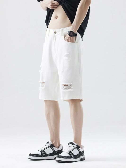 Men's Distressed Denim Shorts - My Wear Clothing Co