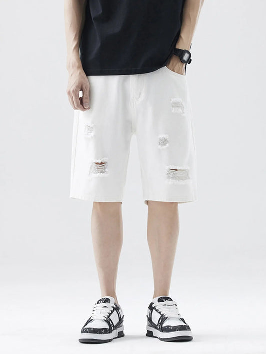Men's Distressed Denim Shorts - My Wear Clothing Co