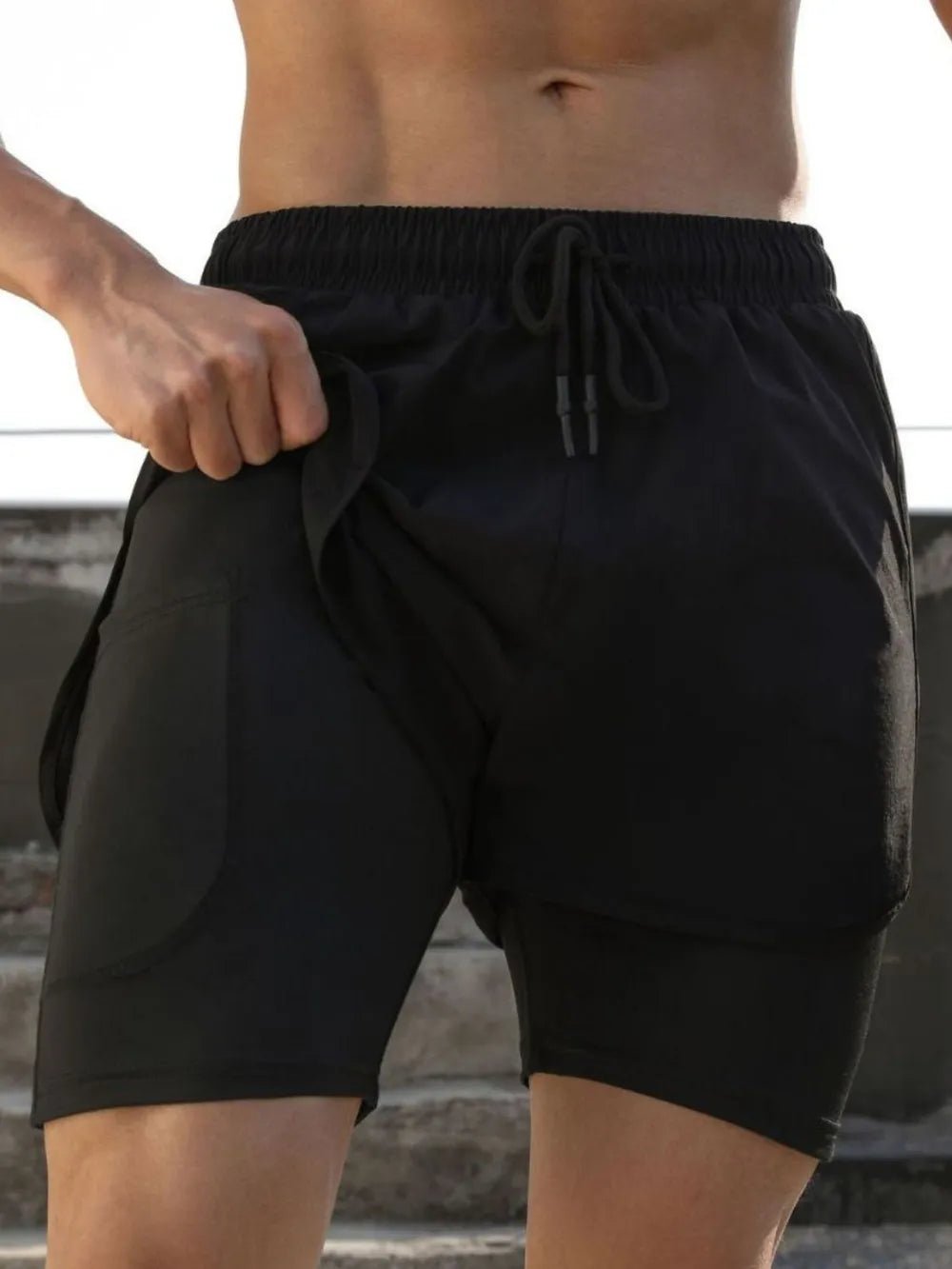 Men's Drawstring Active Shorts with Compression Liner My Wear – Wear it Your Way! - My Wear Clothing Co