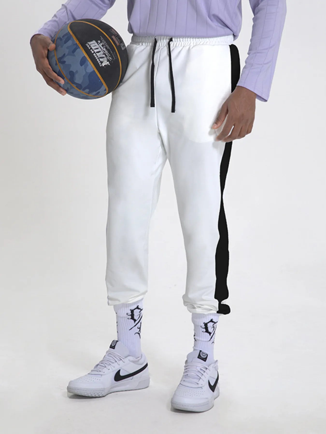 Men's Drawstring Contrast Active Pants - My Wear Clothing Co