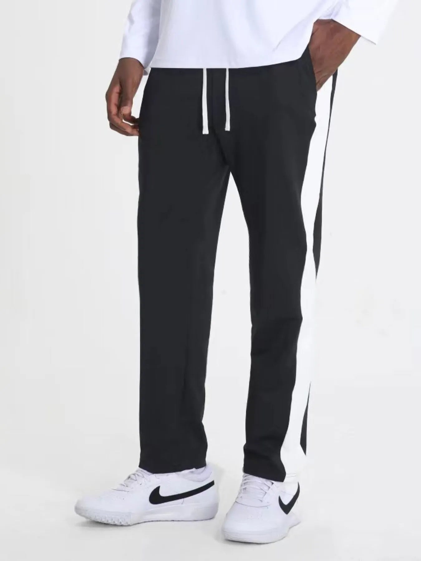 Men's Drawstring Contrast Active Pants - My Wear Clothing Co