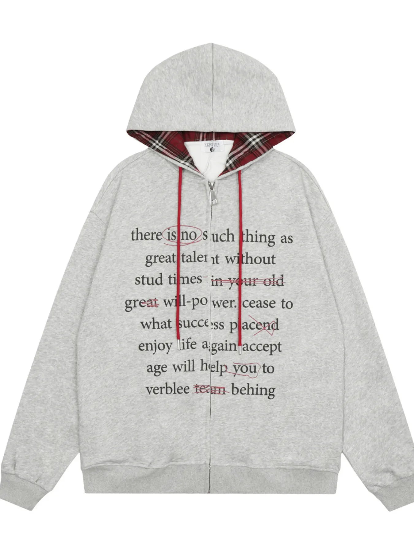 Men's Drawstring Letter Zip Up Hoodie - My Wear Clothing Co