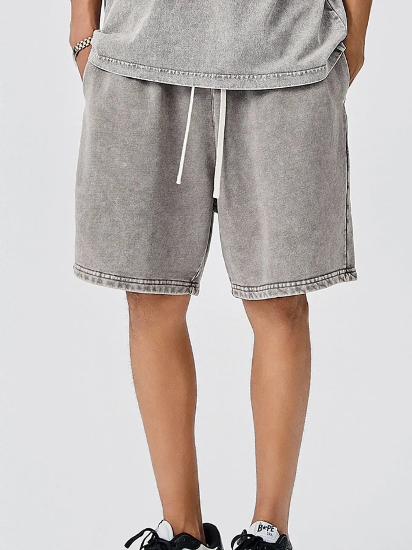 Men's Drawstring Washed Shorts - My Wear Clothing Co