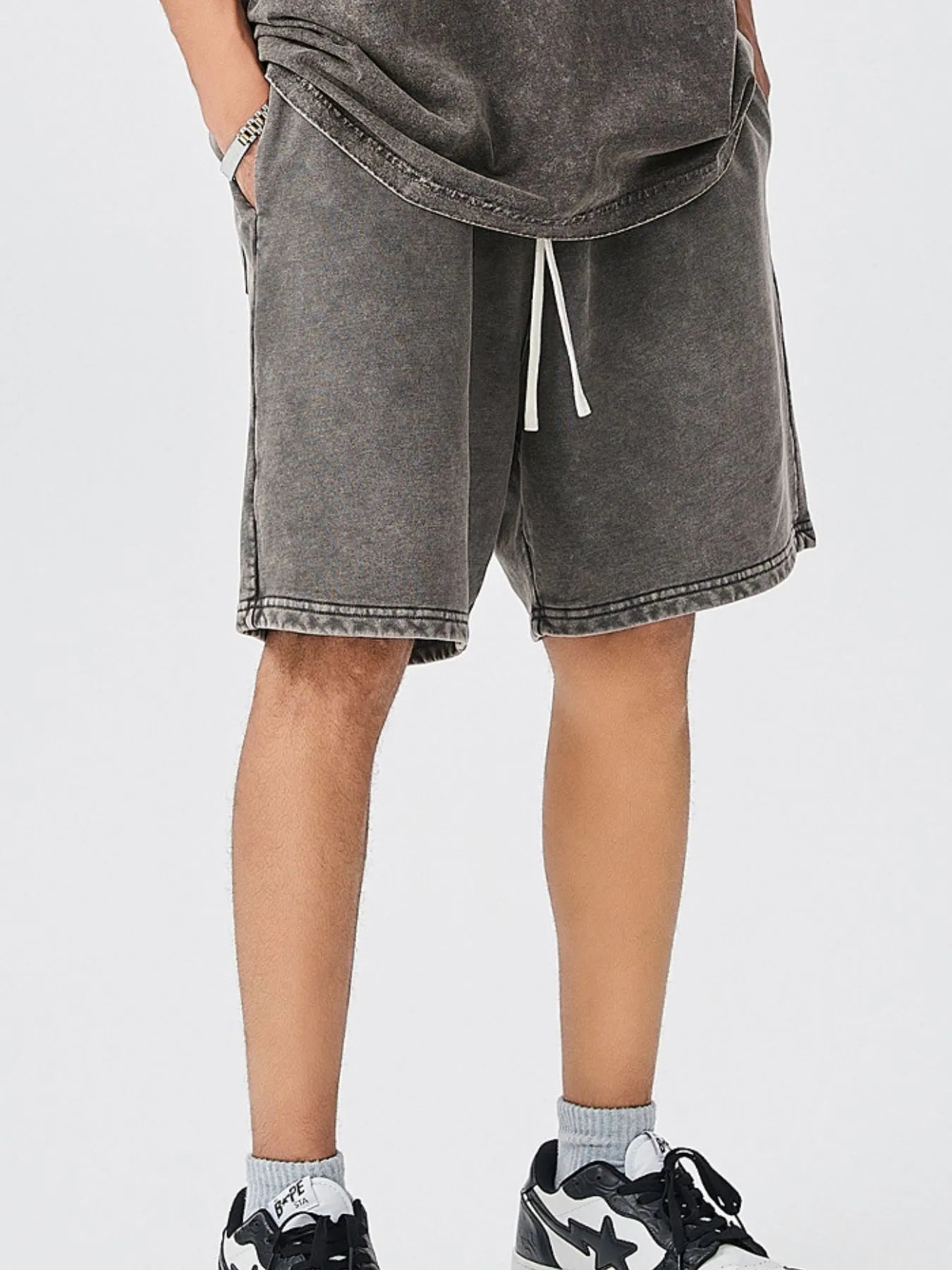 Men's Drawstring Washed Shorts - My Wear Clothing Co