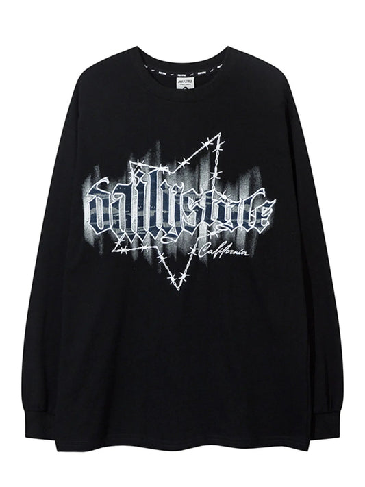 Men's Embroidery Letter Long Sleeve T-Shirt – Detail Meets Comfort - My Wear Clothing Co