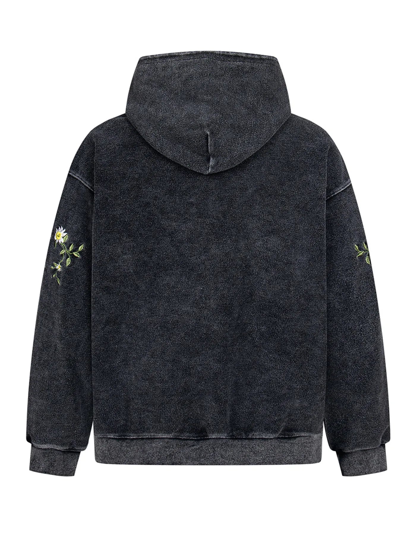 Men's Floral Embroidered Washed Hoodie - My Wear Clothing Co