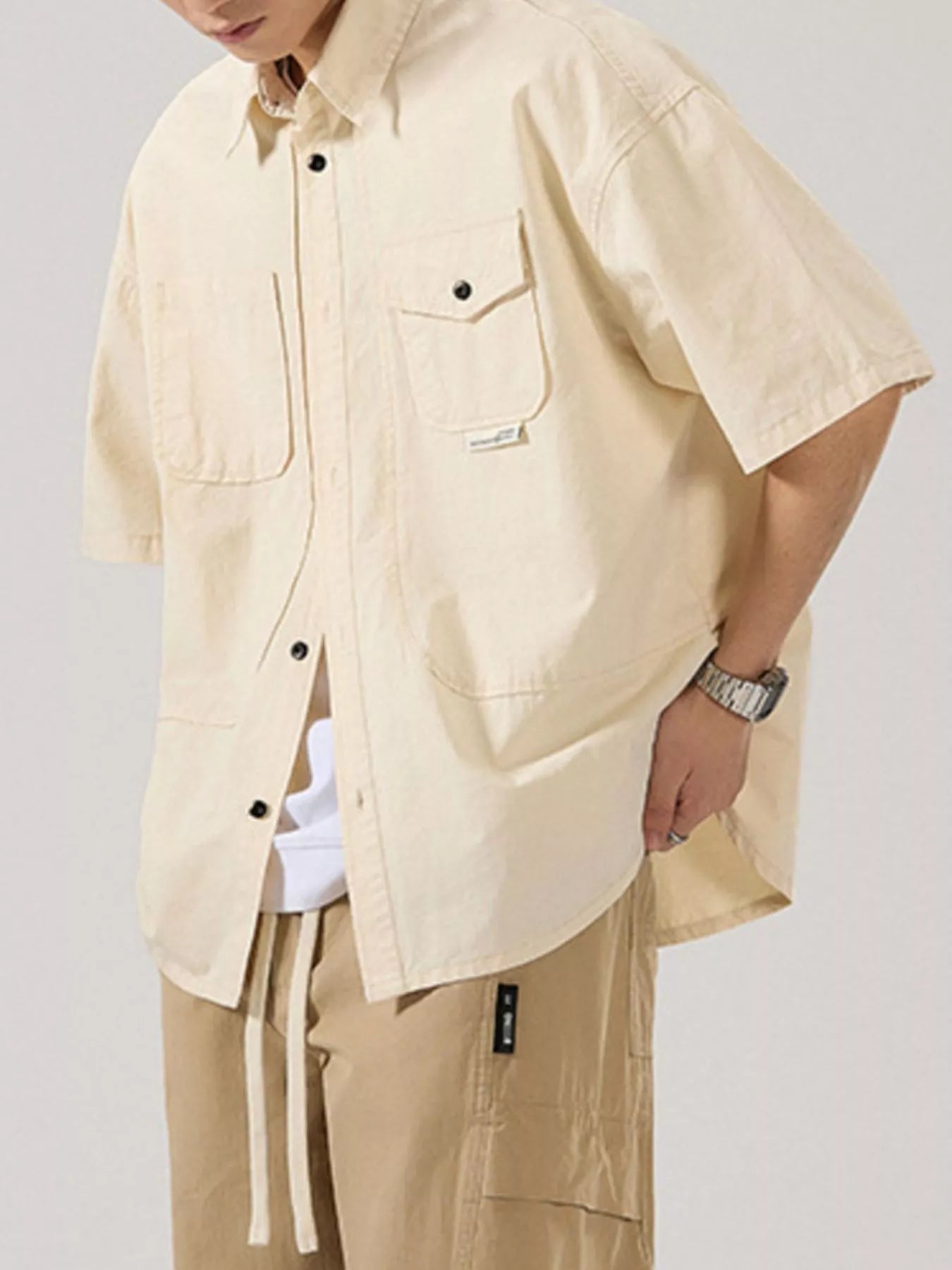 Men's Full Size Button Up Half Sleeve Shirt Plus Size - My Wear Clothing Co