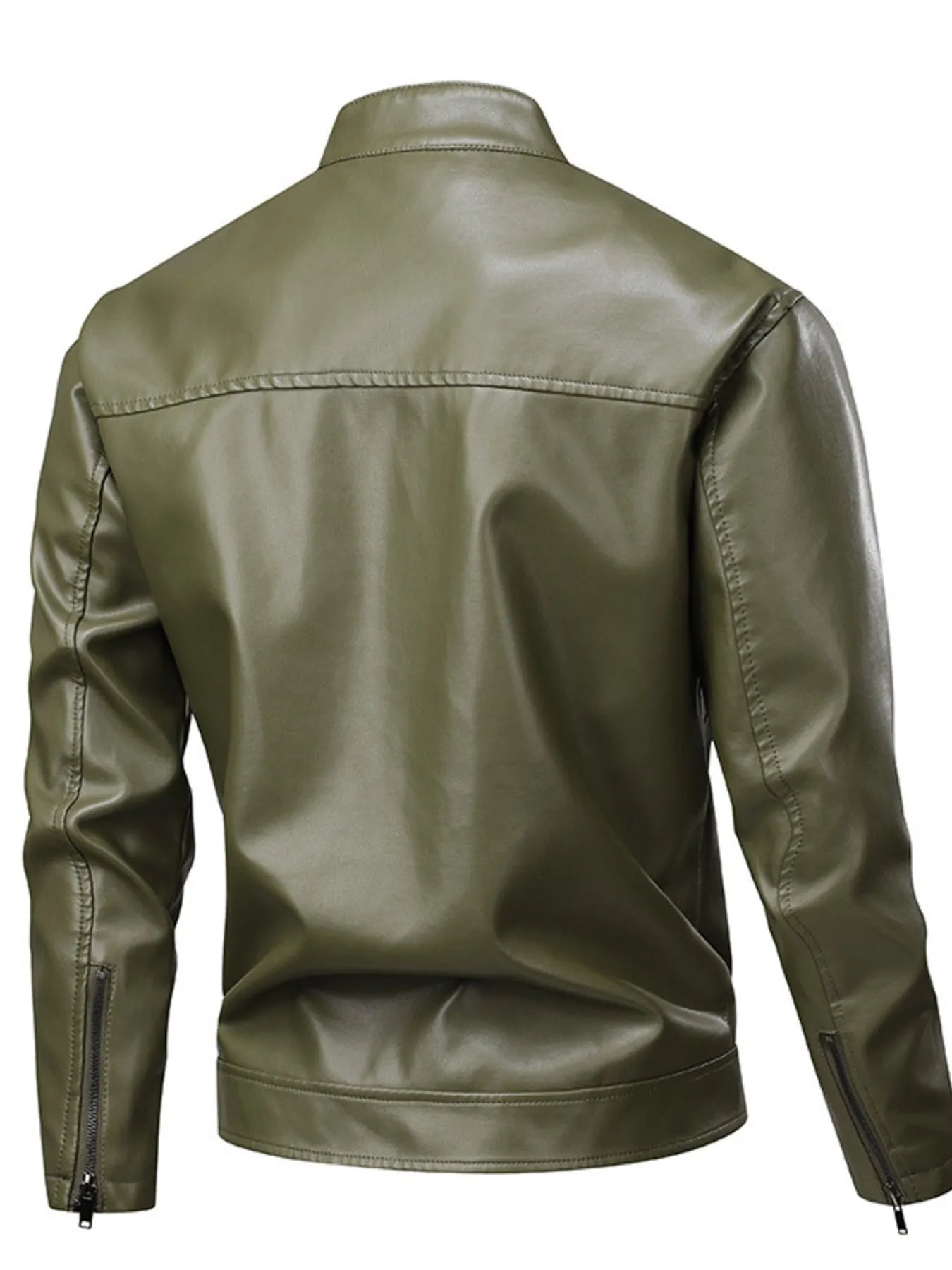 Men's Full Size Leather Zip Up Jacket (S - 3XL) - My Wear Clothing Co