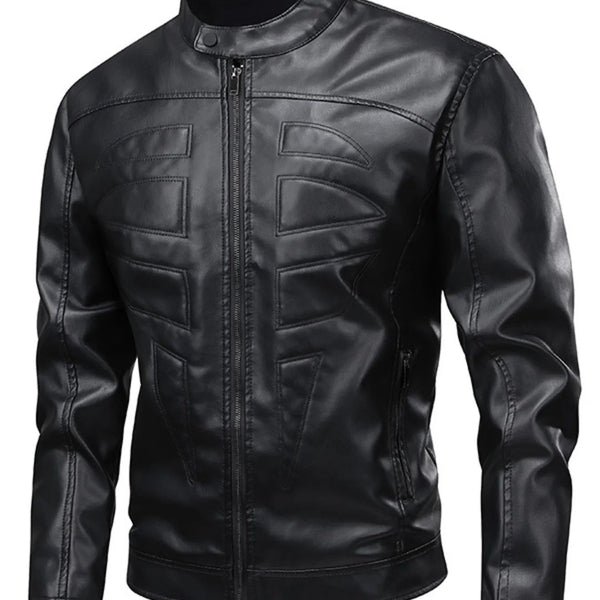 Men's Full Size Leather Zip Up Jacket (S - 3XL) - My Wear Clothing Co