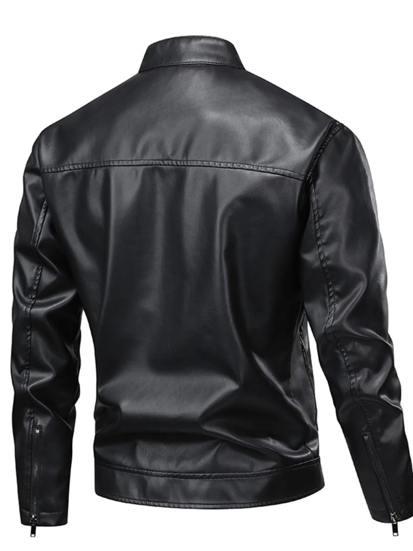 Men's Full Size Leather Zip Up Jacket (S - 3XL) - My Wear Clothing Co
