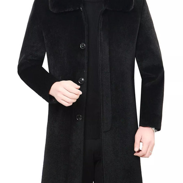 Men's Fur Collar Button - Up Overcoat Wear It Your Way – Classic Warmth, Modern Edge - My Wear Clothing Co