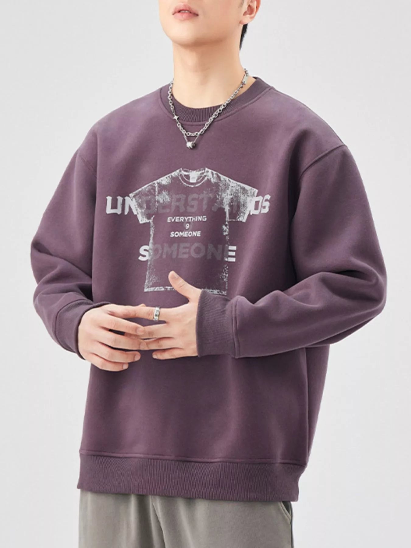 Men's Graphic Crew Neck Sweatshirt – Oversized Style - My Wear Clothing Co