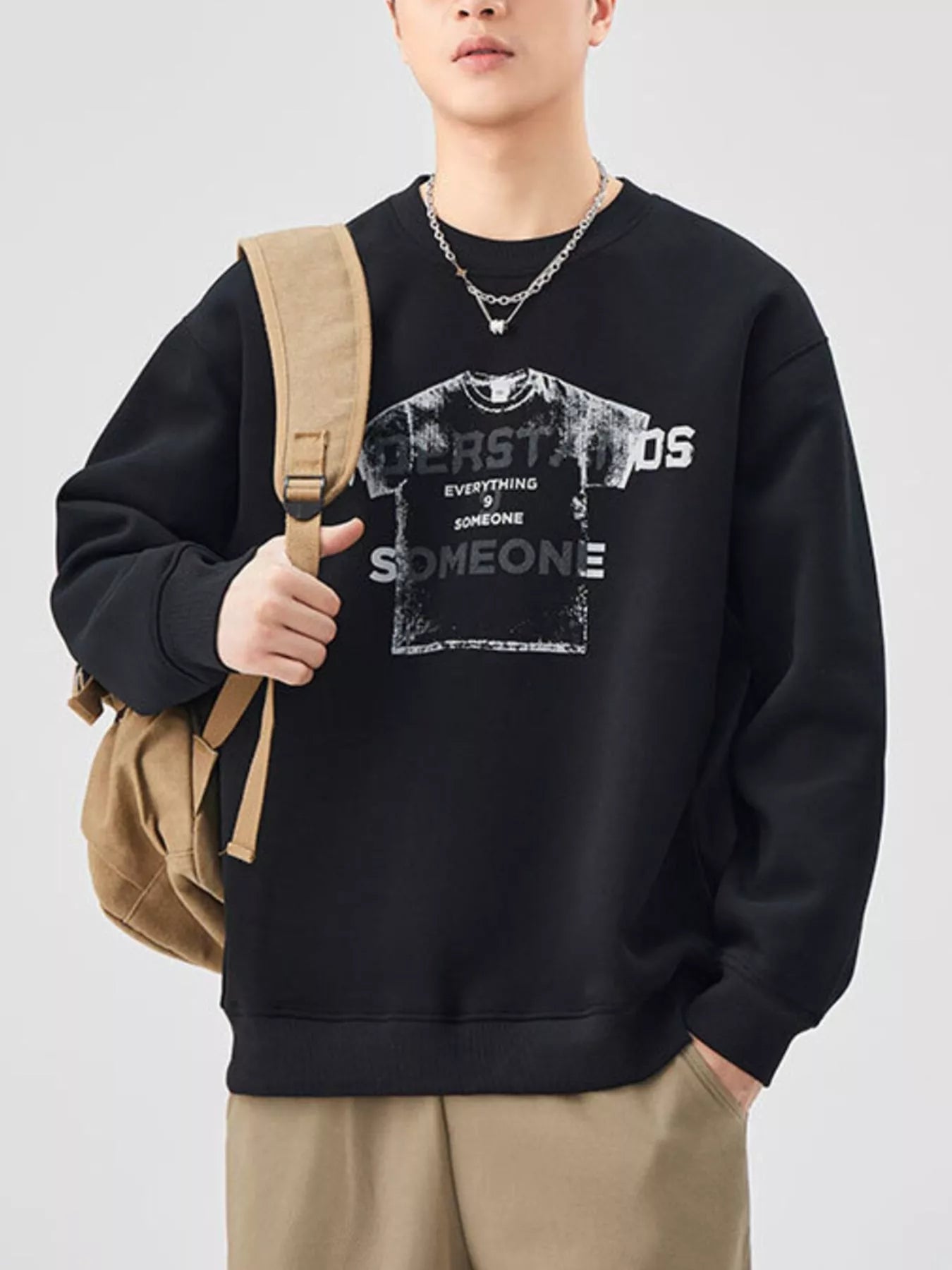 Men's Graphic Crew Neck Sweatshirt – Oversized Style - My Wear Clothing Co