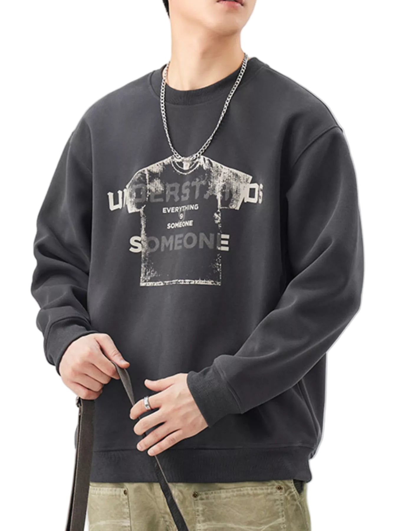 Men's Graphic Crew Neck Sweatshirt – Oversized Style - My Wear Clothing Co