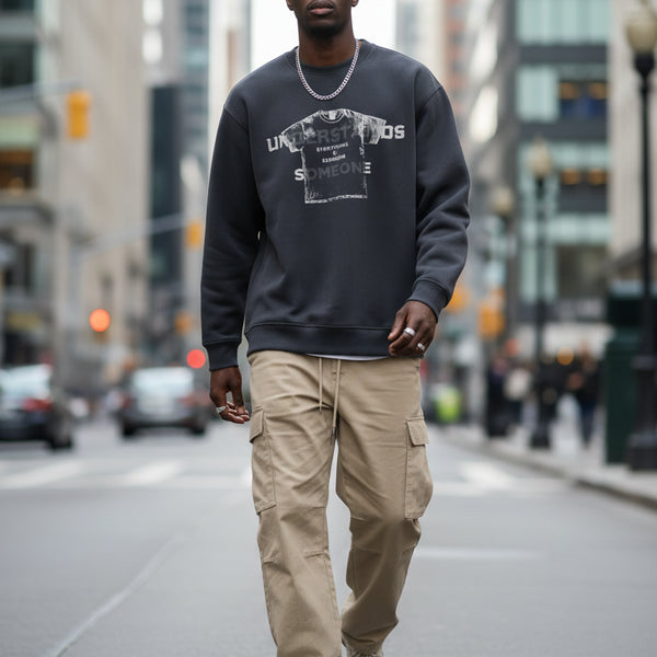 Men's Graphic Crew Neck Sweatshirt – Oversized Style - My Wear Clothing Co